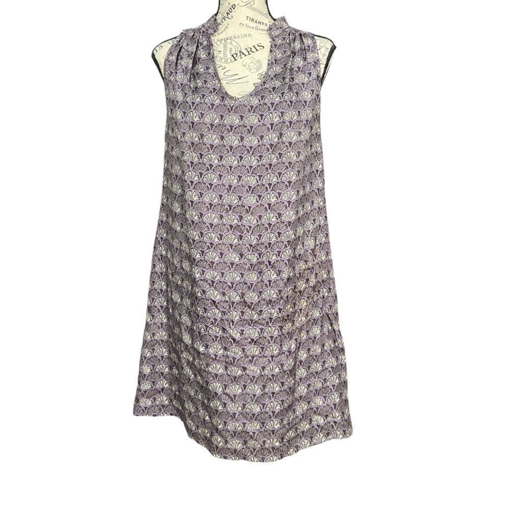 Sunner Anthropologie Purple Patterned Sleeveless Mini Dress in Size Medium
